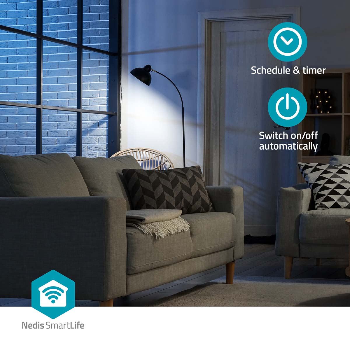 Nedis SmartLife Smart Plug | Wi-Fi | IP21 | Power meter | 3680 W | Type F (CEE 7/3) | 0 - 55 °C | Android™ / IOS | White | 1 pcs