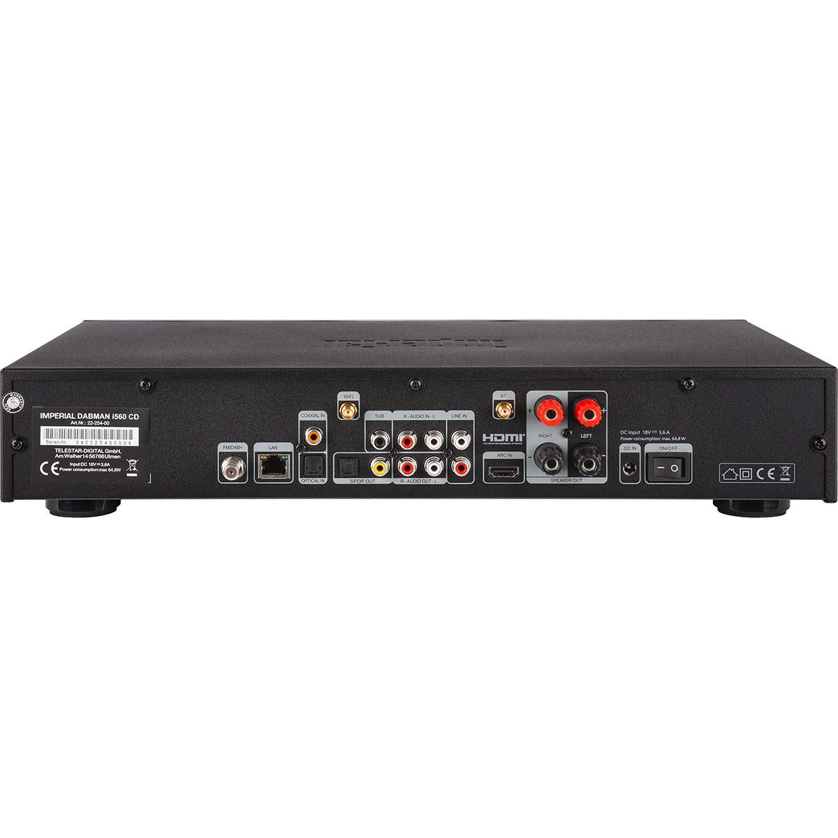 Imperial DABMAN i560 CD All-in-one HiFi System with Amplifier and CD Player DAB+ / FM / Internet / Bluetooth Black