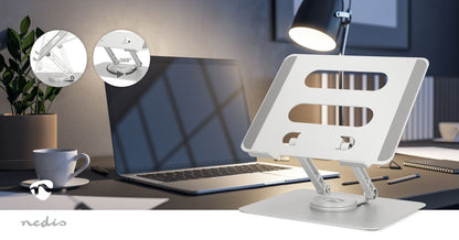 Nedis Notebook Stand | 17 " | Without Lighting | Foldable | Rotatable 360 degrees