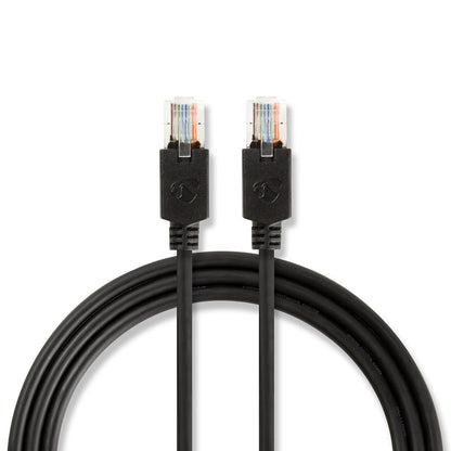 Nedis CAT5e Network Cable | U/UTP | RJ45 Male | RJ45 Male | 10.0 m | Round | LSZH | Anthracite | Window Box