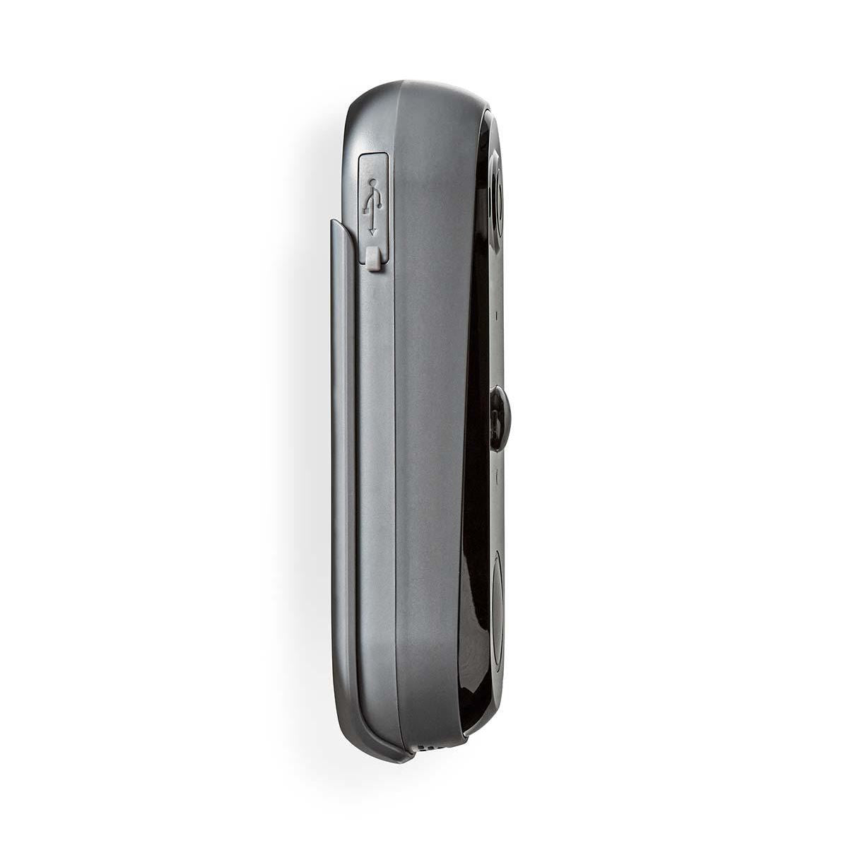 Nedis SmartLife Video Doorbell | Wi-Fi | Battery Powered | Full HD 1080p | Cloud Storage (optional) / microSD (not included) | IP54 | With motion sensor | Night vision | Grey