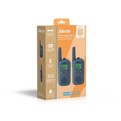 Alecto FR10BU | Walkie-Talkie Set | 2 Handsets | Up to 6 km | Frequency channels: 8 | PTT / VOX | 24 h standby | Blue