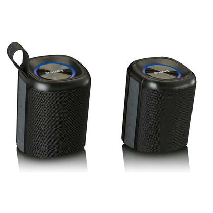 Lenco BTP-400BK | 2-in-1 | 2 x 10W TWS Bluetooth® 5.0 Speakers | IPX7 | Balck