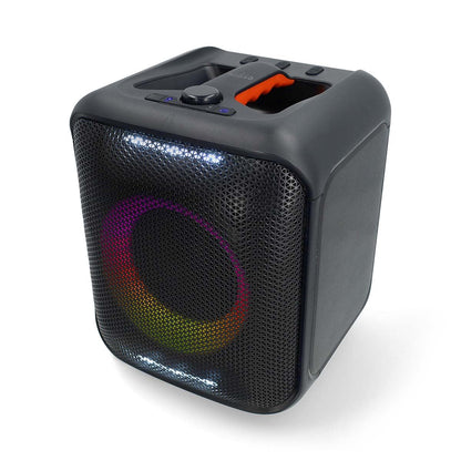 Nedis Bluetooth® Party Speaker | Maximum battery play time: 5 hrs | 150 W | Carrying handle | Party lights | Linkable | Equalizer | Black / Orange