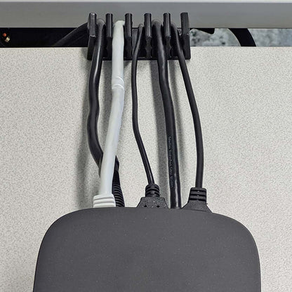 Nedis CMGC21052BK | Cable Management | Cable Clip | Click and Go | 2 pcs | Number of slots: 5 Slots | Maximum cable thickness: 7.1 mm | Polypropylene | Black