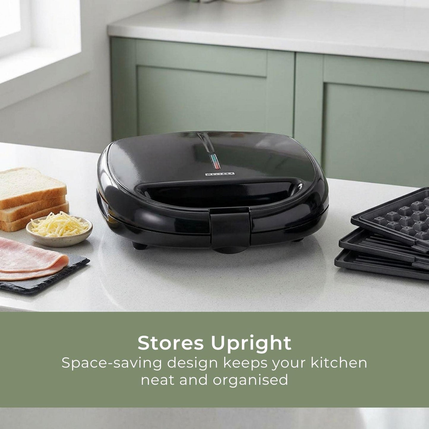 MELISSA Series Sandwich Maker | 3 Plate Set | 850W | Black