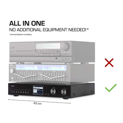 Imperial DABMAN i560 CD All-in-one HiFi System with Amplifier and CD Player DAB+ / FM / Internet / Bluetooth Black