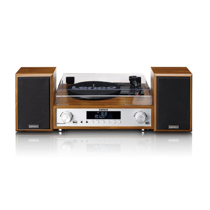 Lenco MC-160WD | HiFi Stereo System with Record Player | DAB+/FM Radio | Bluetooth® Speaker | Wood