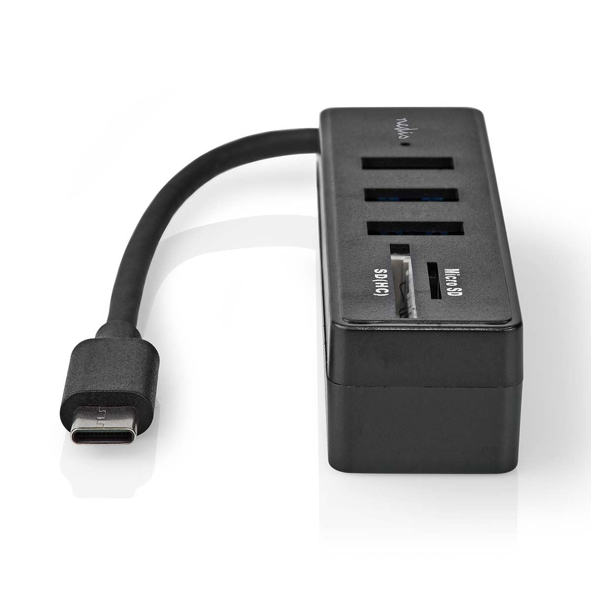 Nedis USB Hub | 1x USB-C™ | 3x USB A Female | 5 port(s) | USB 3.2 Gen 1 | USB Powered | 5 Gbps | SD & MicroSD
