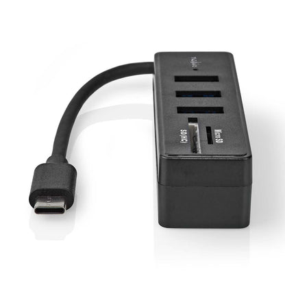 Nedis USB Hub | 1x USB-C™ | 3x USB A Female | 5 port(s) | USB 3.2 Gen 1 | USB Powered | 5 Gbps | SD & MicroSD