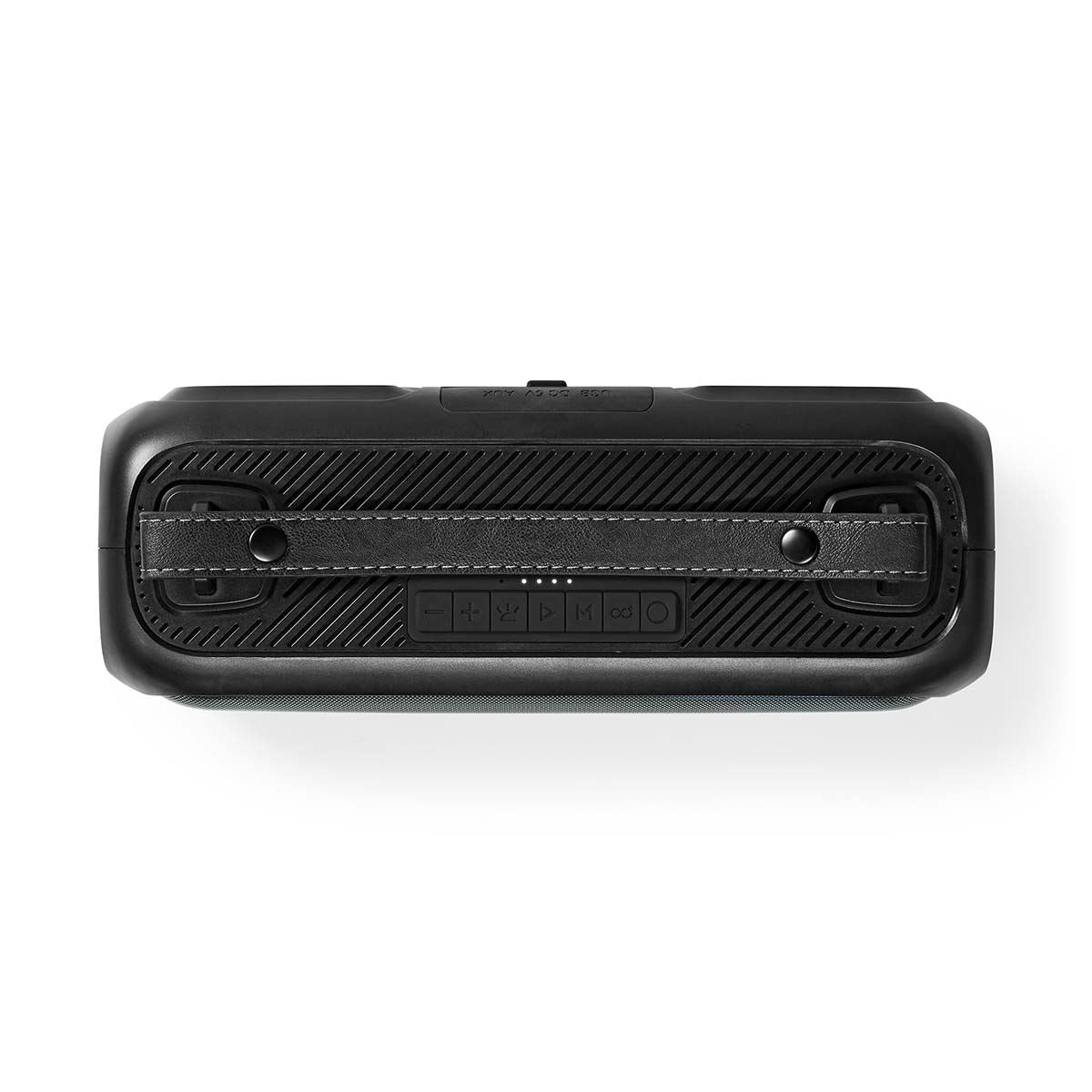 Nedis Bluetooth® Party Boombox | 4.5 hrs | 2.0 | 45 W | Media playback: AUX / USB | IPX5 | Linkable | Carrying handle | Party lights | Black