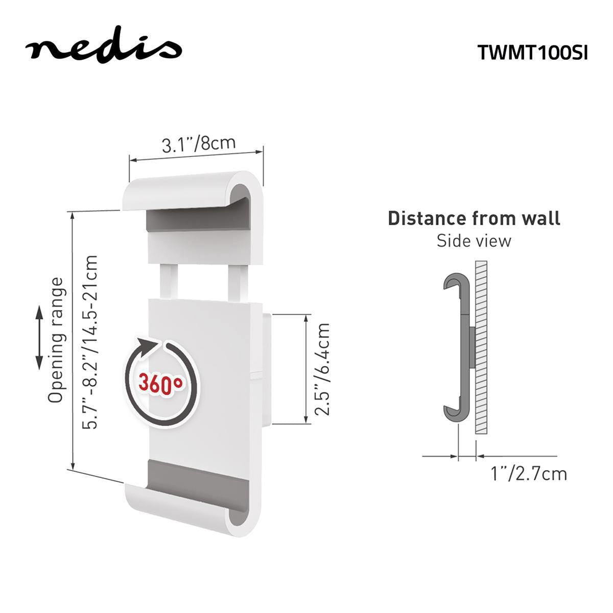 Nedis Tablet Mount | 7 - 12 " | Fixed | Application: Wall