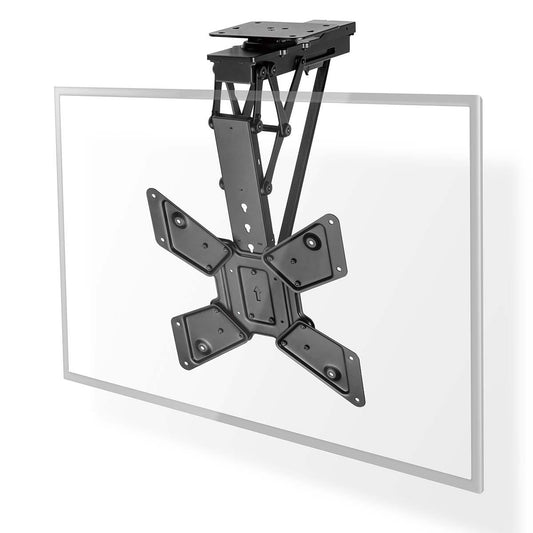 Nedis Motorised TV Ceiling Mount | 23 - 65 " | Maximum supported screen weight: 30 kg | Rotatable | Tiltable | Minimum ceiling distance: 140 mm | Remote controlled | Steel | Black
