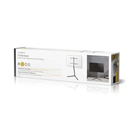 Nedis TV Floor Stand | 49 - 70 " | Maximum supported screen weight: 40 kg | V-shape Design | Anti-tip strap | Snap-lock | Aluminium / Steel | Black