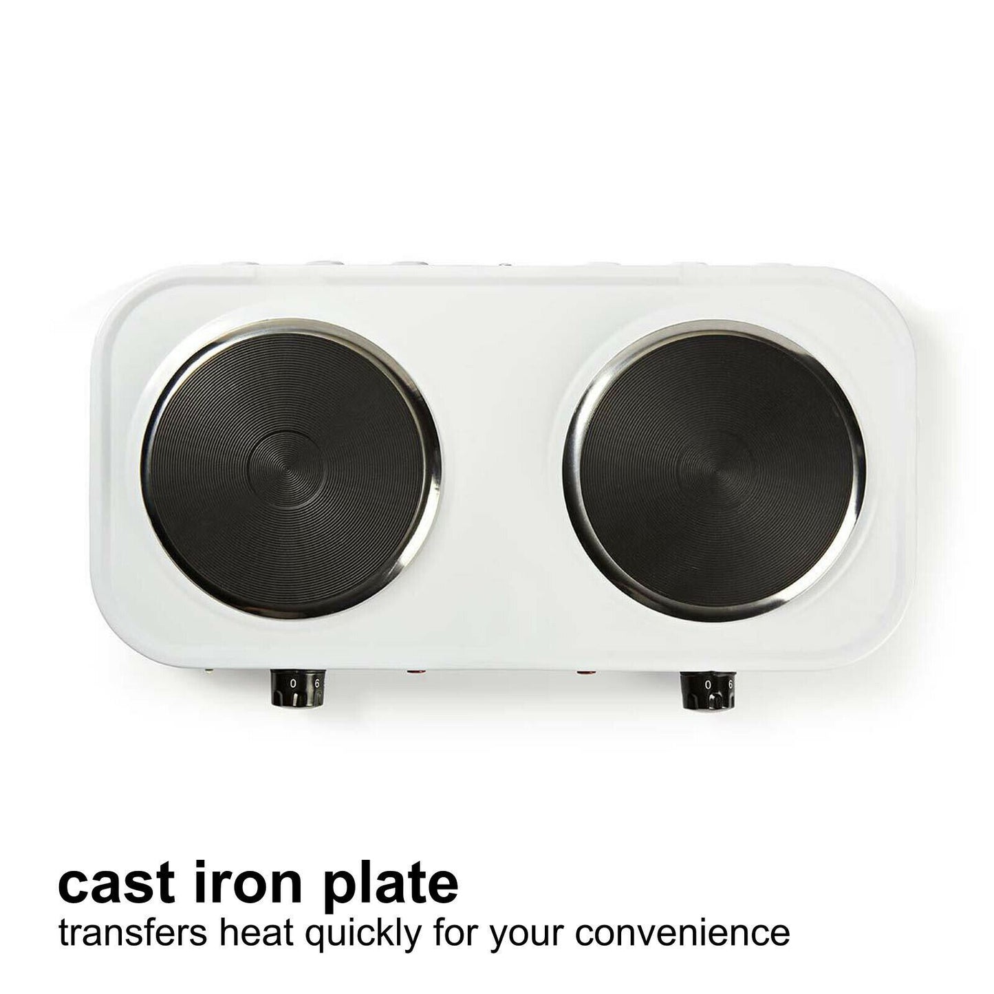 Nedis Electric Cooking Plates | Cooking zones: 2 | 2000 W | Overheating protection | White