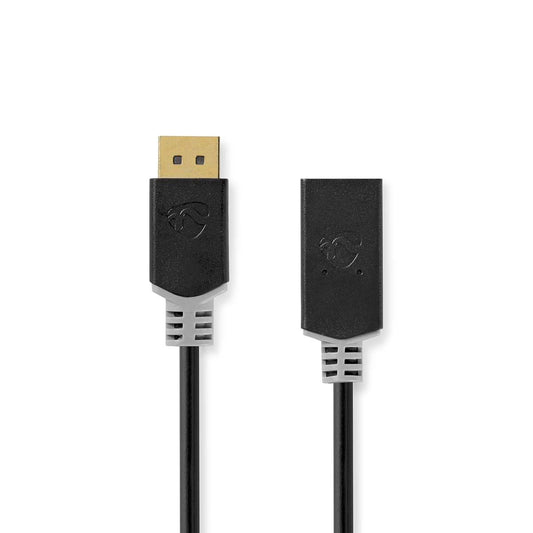 Nedis DisplayPort Cable | DisplayPort Male | HDMI™ Connector | 4K@30Hz | Gold Plated | 0.20 m | Round | PVC | Anthracite | Box