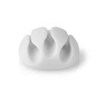 Nedis CMGC20034WT | Cable Management | Cable Clip | Click and Go | 4 pcs | Number of slots: 3 Slots | Maximum cable thickness: 5.3 mm | TPE | White