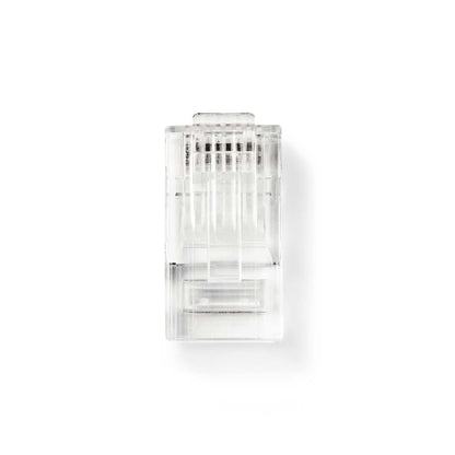 Nedis RJ45 Connector | Male | Stranded UTP CAT5 | Straight | Gold Plated | 10 pcs | PVC | Transparent | Box