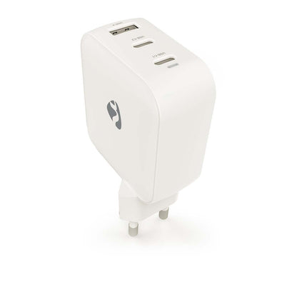 Nedis Wall Charger | 100 W | GaN | PD3.0 | Quick charge feature | 2.5 / 3.0 / 5.0 A | Number of outputs: 3 | USB-A / 2x USB-C™ | Automatic Voltage Selection | White