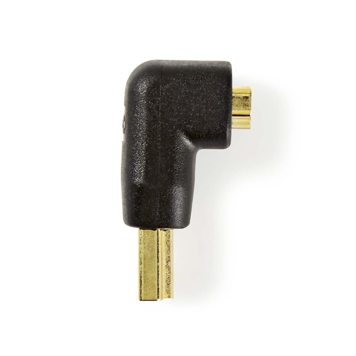Nedis HDMI™ Adapter | HDMI™ Connector | HDMI™ Output | Gold Plated | Angled 90° | ABS | Black | 1 pcs | Box