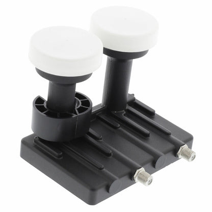 Nedis LNB | Twin Monoblock 6.0° | Output connection: 2x F-Connector | Noise figure range: 0.85 dB | Conversion gain: 52 - 67 dB | Black | Suitable for: Astra+ / Hotbird