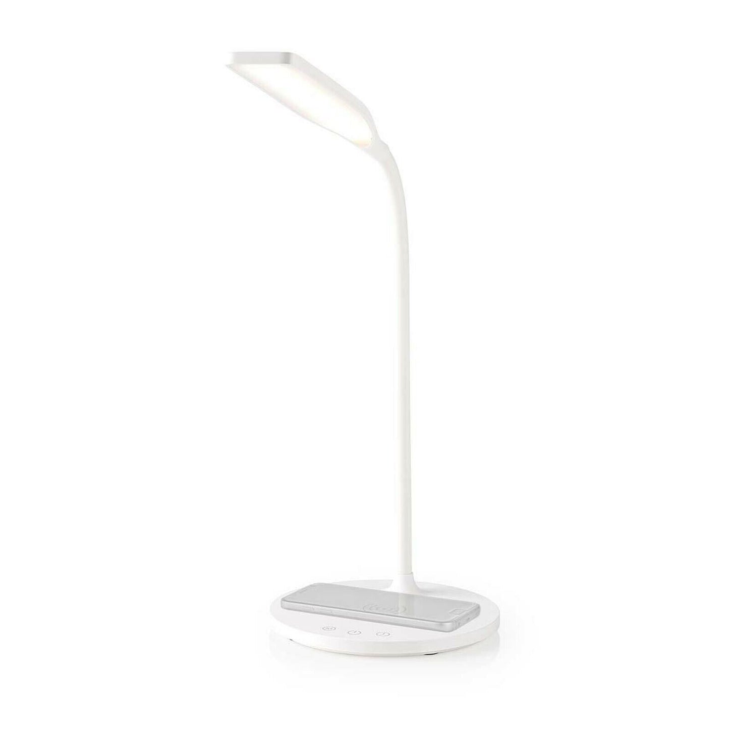 Nedis LED Lamp with Wireless Charger | Dimmer - On Product | LED / Qi | 10 W | With dimming | Cool White / Natural White / Warm White | 2700 - 6500 K