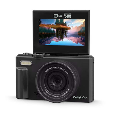 Nedis PCAM2570BK | Digital Photo Camera | Flip Screen | 75 MPixel | 5K@15fps | 16 MP | Black