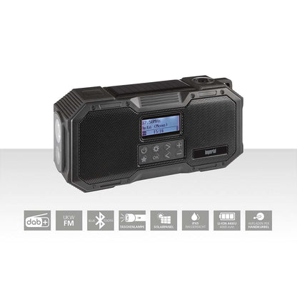 Imperial DABMAN OR 1 Robust DAB+ / FM / Bluetooth Outdoor Radio / Crank Radio Black
