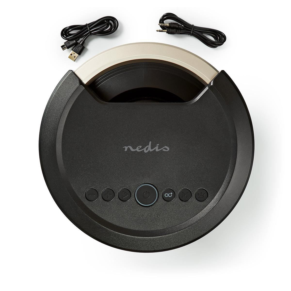 Nedis Bluetooth® Party Boombox | 3.5 hrs | 4.1 | 210 W | Media playback: AUX / USB | IPX5 | Linkable | Carrying handle | Party lights | Black / Silver