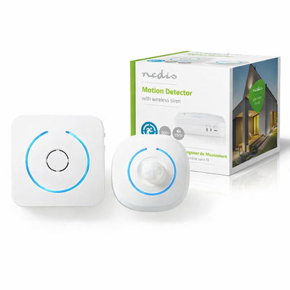 Nedis Motion Detection Alarm | Battery Powered | 6x AA/LR6 | 85 dB | Detector range: 6 m | Wall | Blue / White
