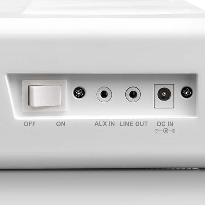 Lenco KCR-2014 | Under Cabinet Kitchen Clock Internet / FM Radio| TFT Screen | Remote Control | White
