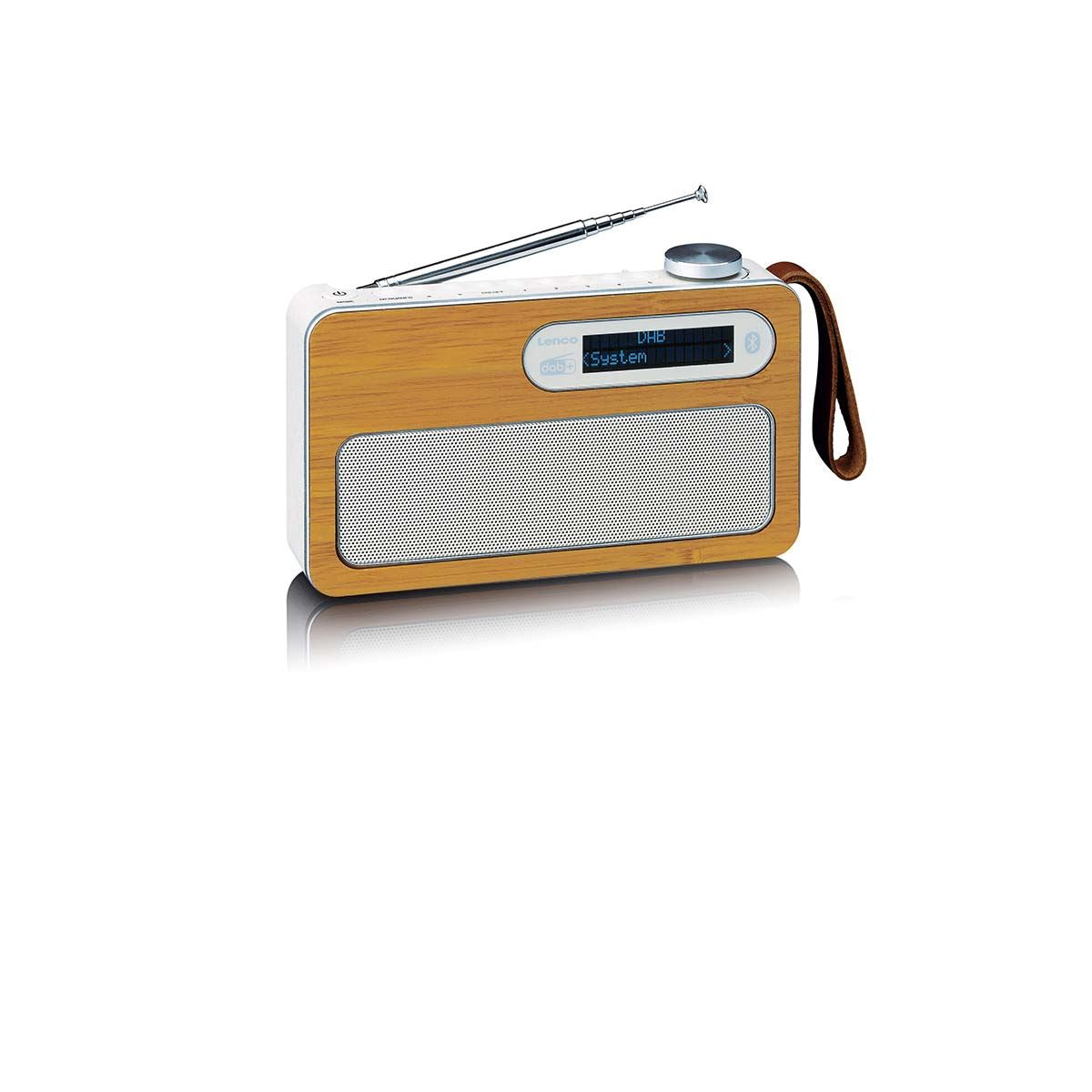 Lenco PDR-040EF | Portable DAB+ FM Radio with Bluetooth® Speaker | Bamboo