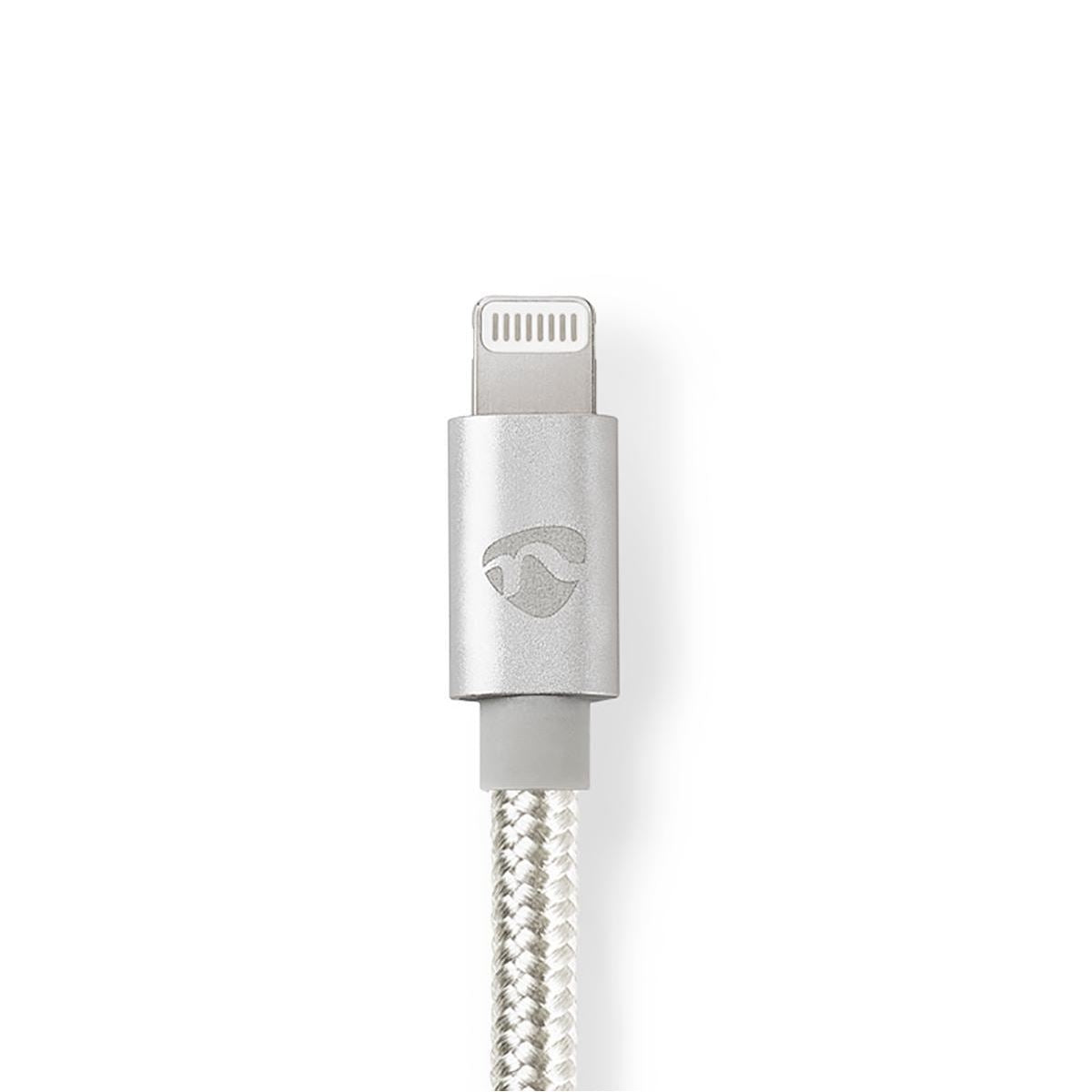Nedis Lightning Cable | USB 2.0 | Apple Lightning 8-Pin | USB-C™ Male | 480 Mbps | Gold Plated | 2.00 m | Round | Braided / Nylon | Aluminium | Cover Window Box
