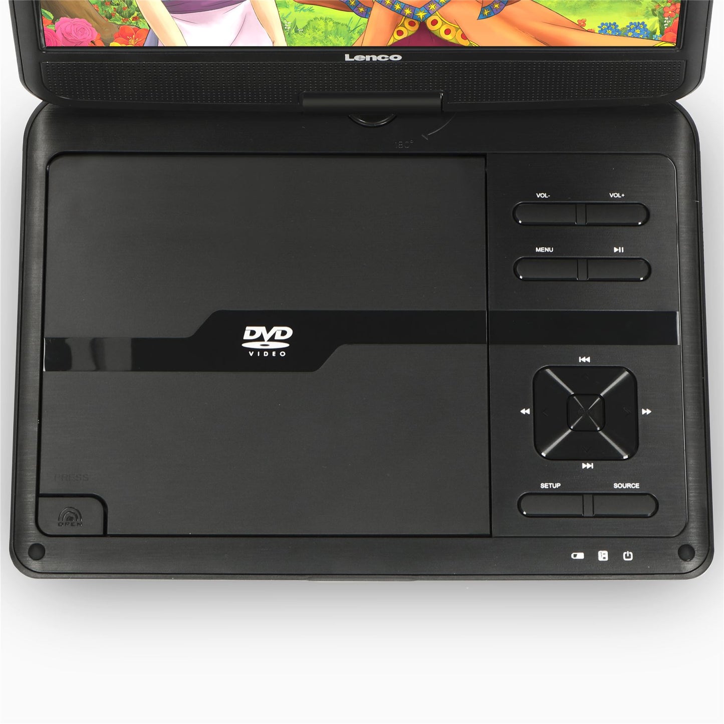 Lenco DVP-1010BK | Portable 10" DVD-Player | USB Headphone-Suspension Bracket | Black