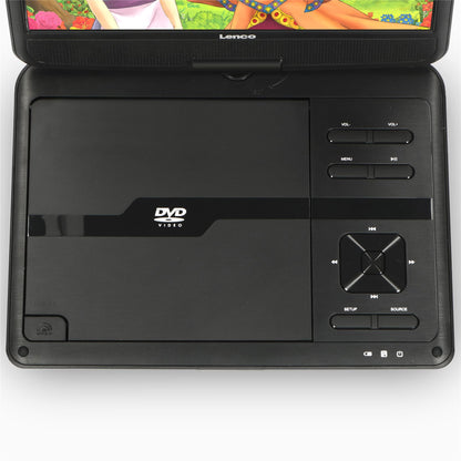 Lenco DVP-1010BK | Portable 10" DVD-Player | USB Headphone-Suspension Bracket | Black
