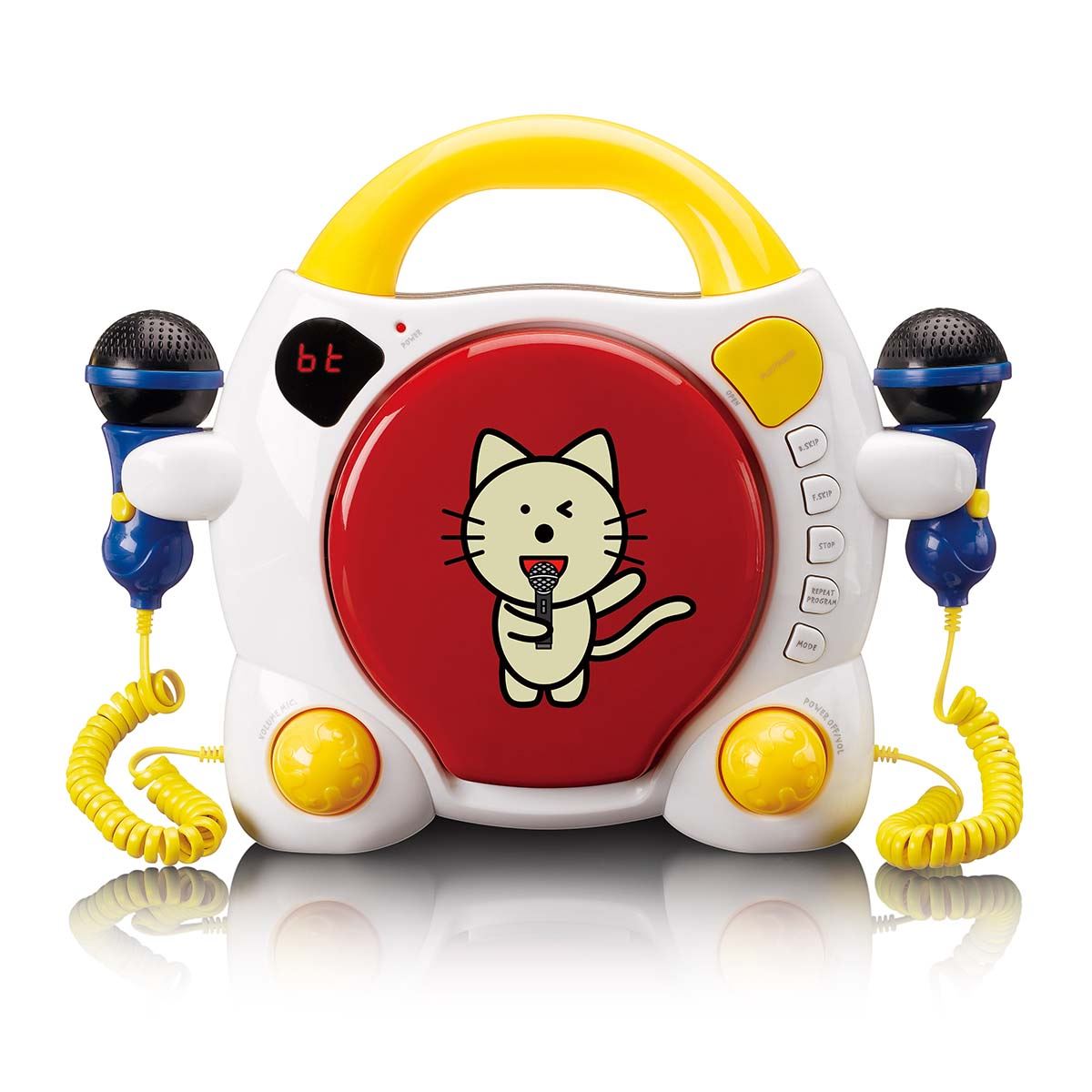 Lenco KCD-011KIDS | Kids Portable CD Player / Karaoke Machine | Bluetooth Speaker | with 2 Microphones