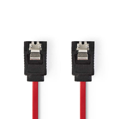 Nedis SATA Cable | 3 Gbps | SATA 7-Pin Female | SATA 7-Pin Female | Nickel Plated | 0.50 m | Flat | PVC | Red | Box