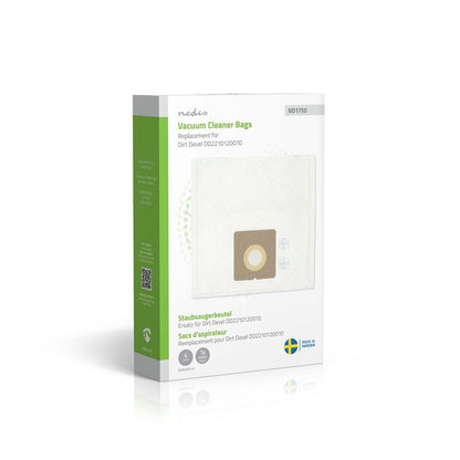 Nedis Vacuum Cleaner Bag | 4 pcs | Synthetic | Most sold for: Dirt Devil Swiffy M 1550 - 1556 Series | White