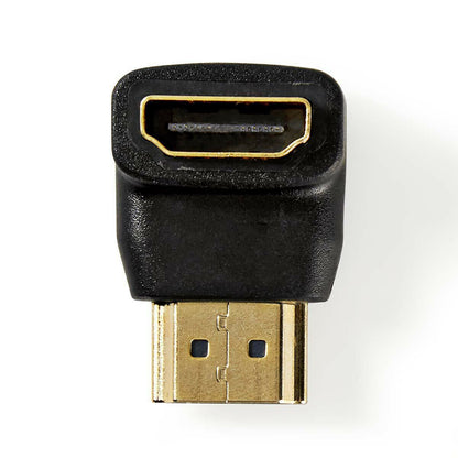Nedis HDMI™ Adapter | HDMI™ Connector | HDMI™ Output | Gold Plated | Angled 90° | ABS | Black | 1 pcs | Box