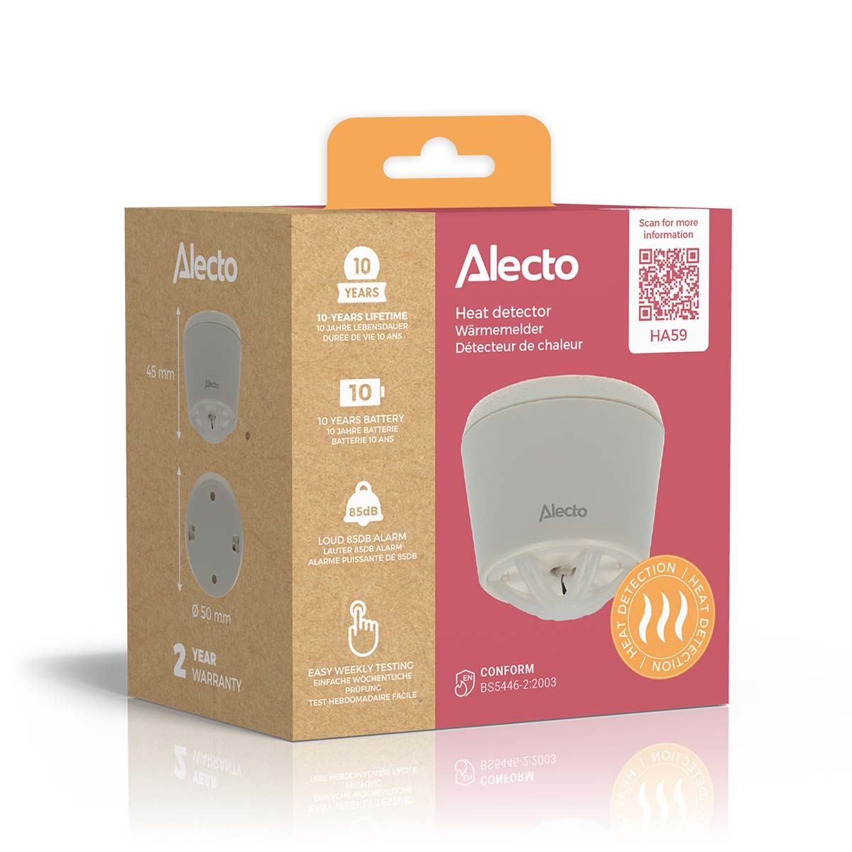 Alecto Heat Detector 10 Year - White