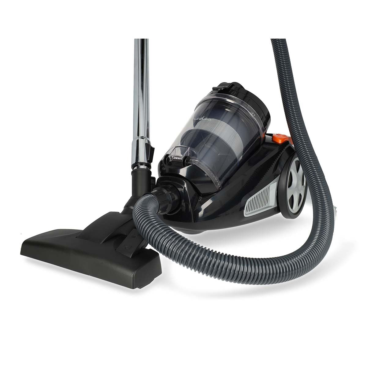 Nedis Bagless Vacuum Cleaner | Bagless | 700 W | Dust capacity: 3.0 l | Combi Brush | Action radius: 8.50 m | HEPA air filter | Anthracite / Black / Orange