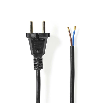 Nedis Bare End Power Cord | 15.0 m | CEE 7/17 | 250 V AC | 16 A | Black | PVC
