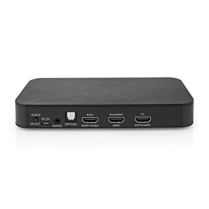 Nedis Digital Audio Converter | 2-way | Connection input: DC Power / 1x HDMI™ Input | Connection output: 1x 3.5 mm / 1x TosLink / 3x HDMI™ Output | Automatic / Push Button | Anthracite