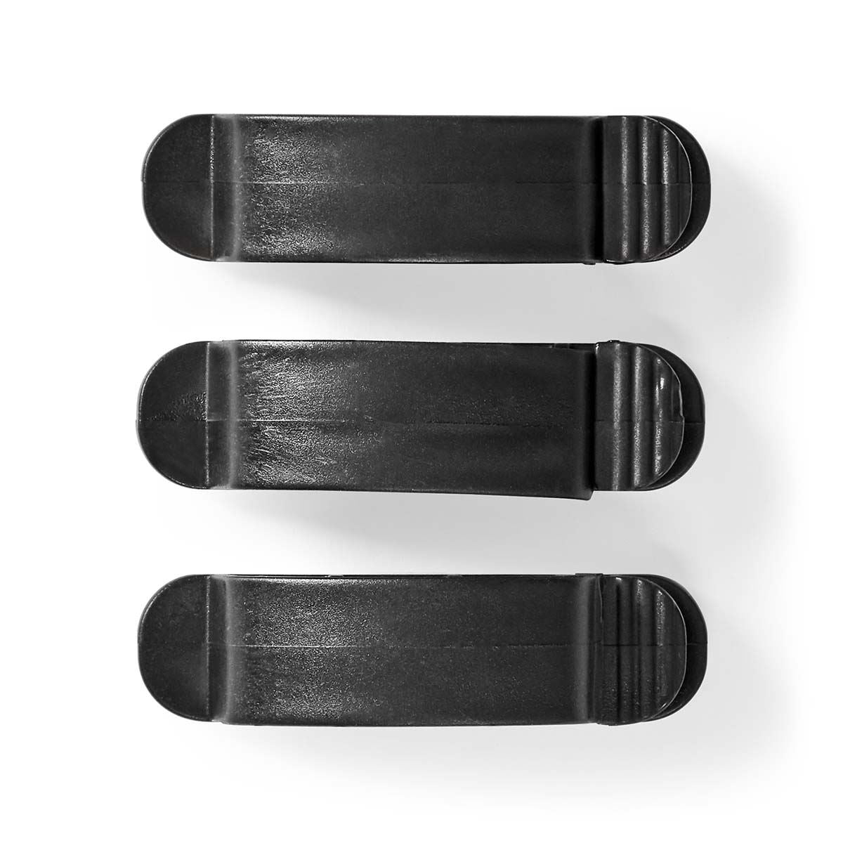 Nedis CMGC22033BK | Cable Management | Cable Clip | Locked | 3 pcs | Number of slots: 3 Slots | Maximum cable thickness: 7.5 mm | Polypropylene | Black