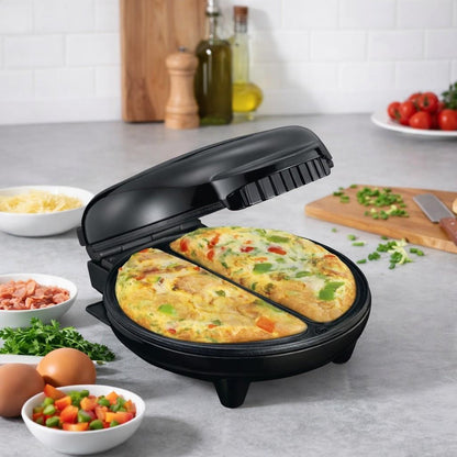 MELISSA Omelet Maker | Makes 2 Omlets at one Time | 750W | Black