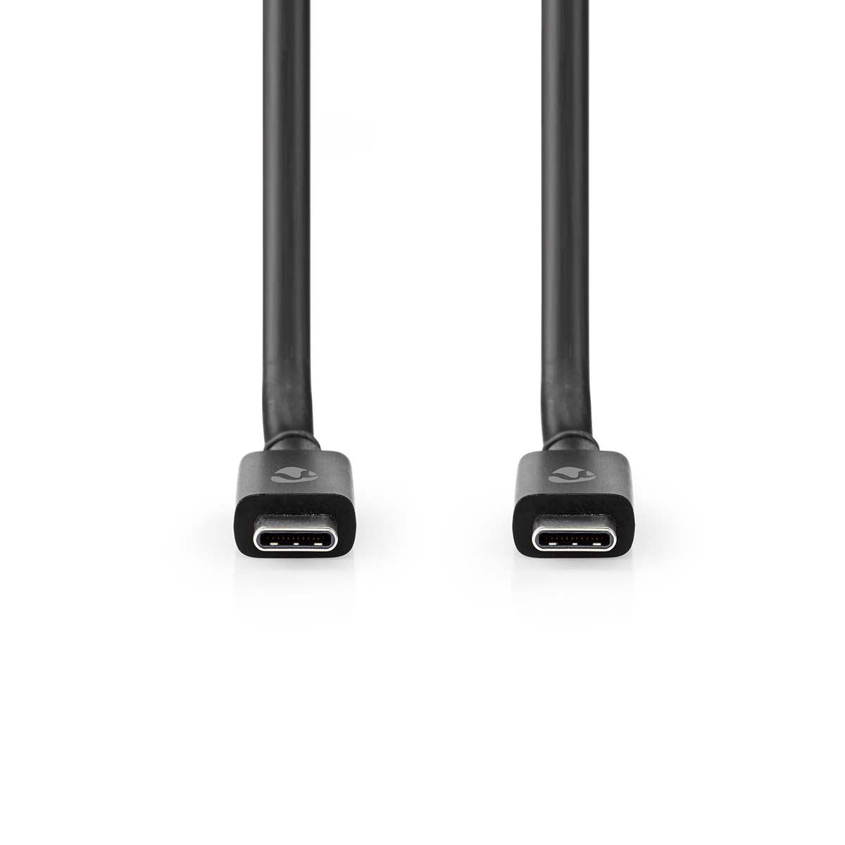 Nedis USB Cable | USB 4.0 Gen 3x2 | USB-C™ Male | USB-C™ Male | 240 W | 8K@60Hz | 40 Gbps | Nickel Plated | 1.00 m | Round | PVC | Black | Box | 87.946.484