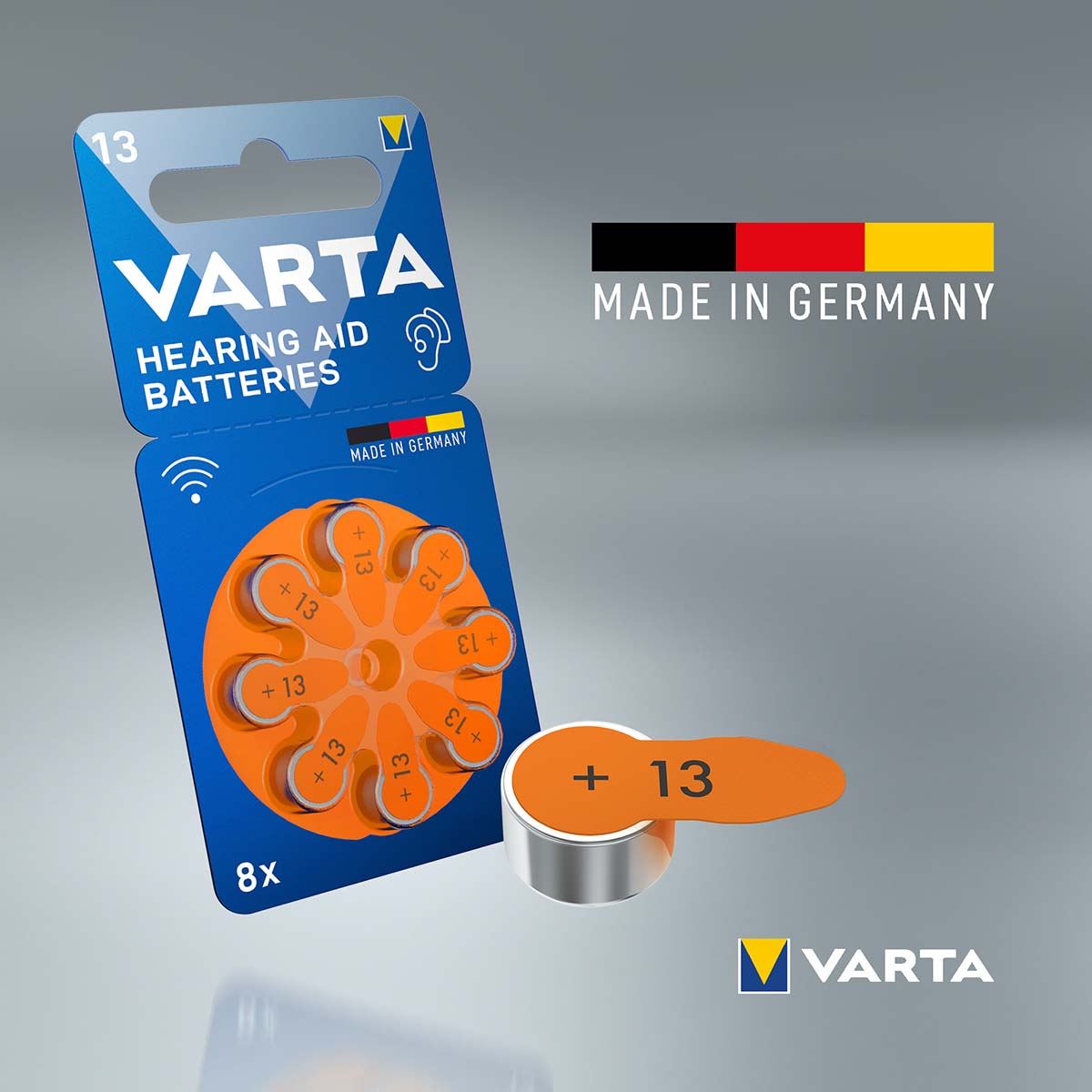 Varta 24606101418 | Hearing Aid Batteries Type 13 8-Blister