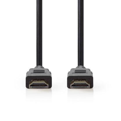 Nedis Premium High Speed HDMI™ Cable with Ethernet | HDMI™ Connector | HDMI™ Connector | 4K@60Hz | 18 Gbps | 2.00 m | Round | PVC | Black | Envelope