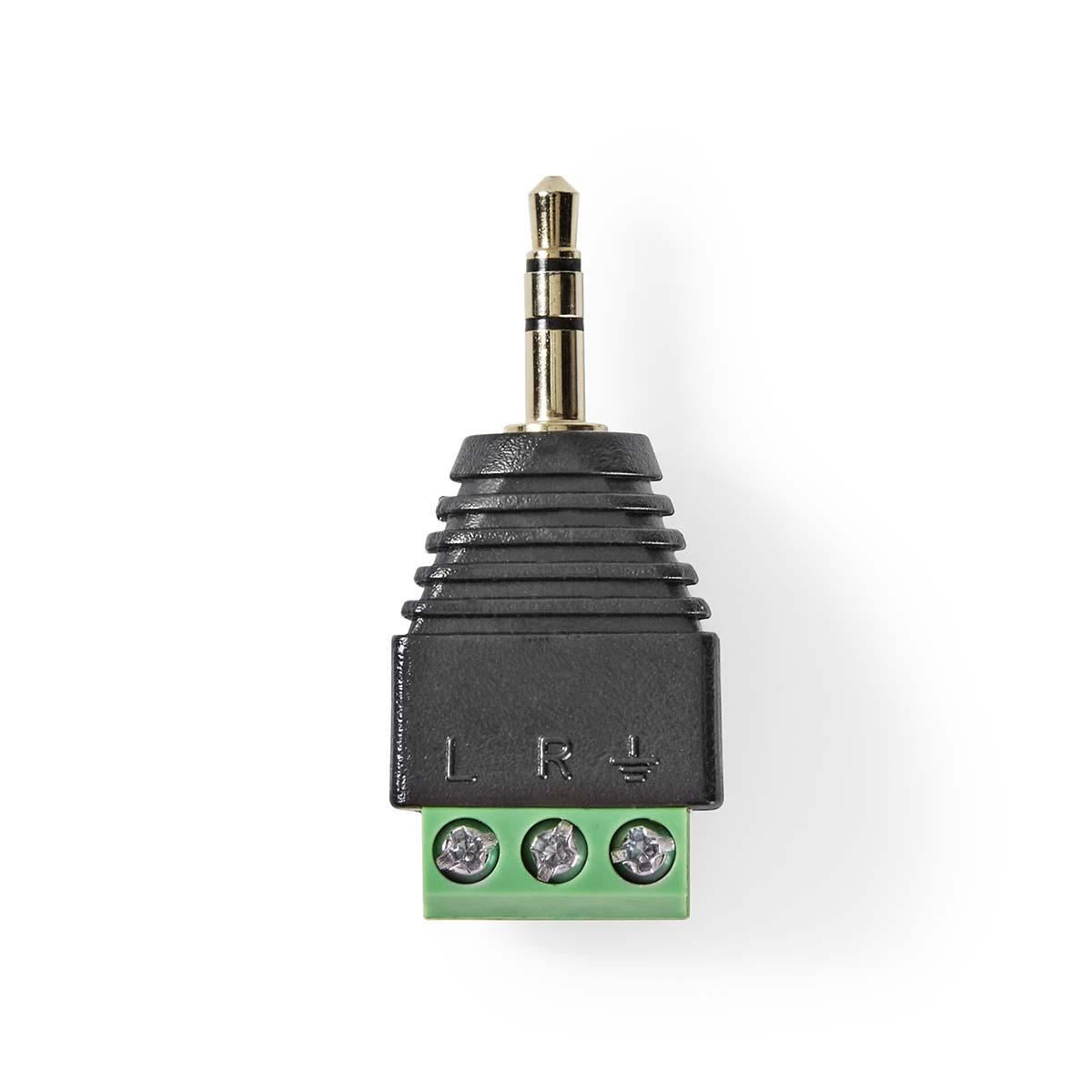 Nedis CCTV Security Connector | 3-Way Terminal Block | 3.5mm Jack Male | Male | Black / Green