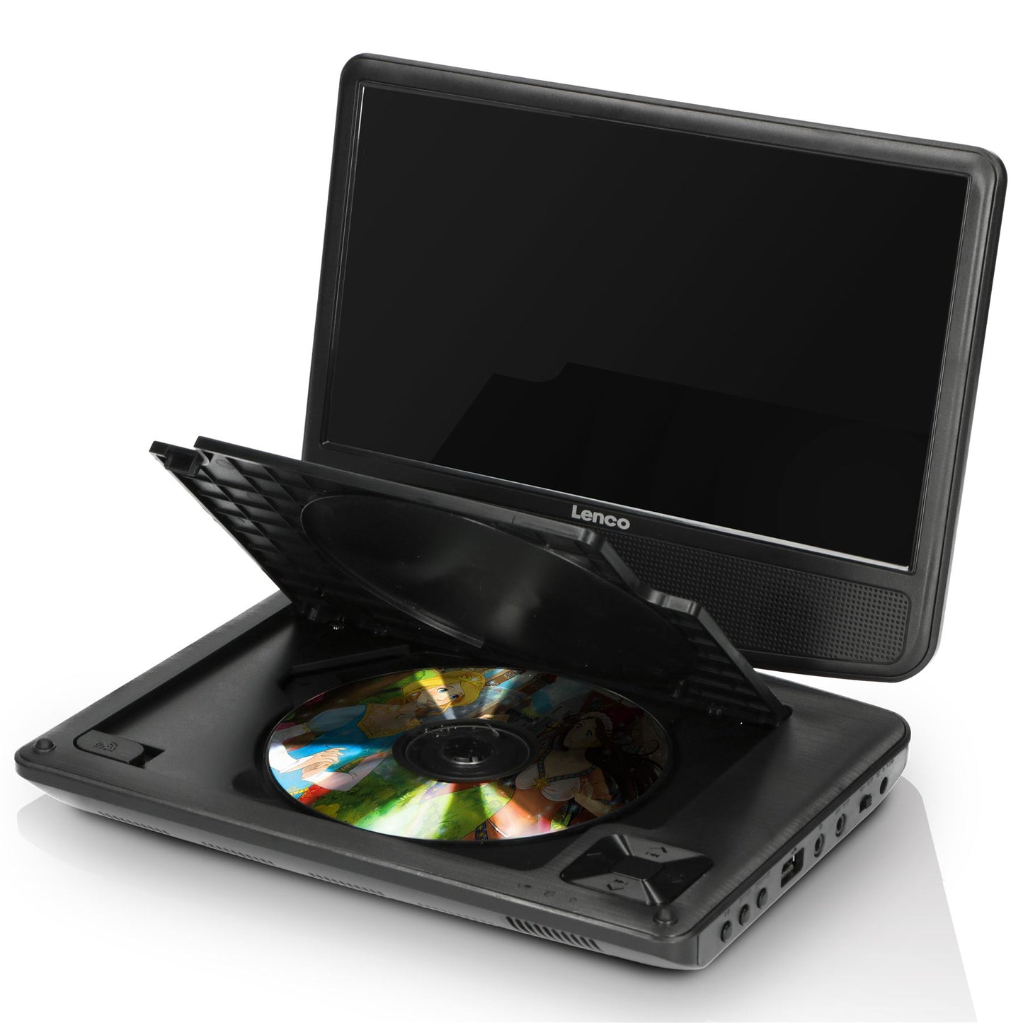 Lenco DVP-901BK | Portable 9" DVD-Player | New design with bracket Black